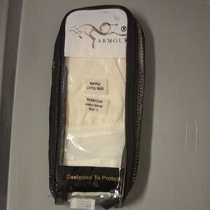 Armour White Leather Gloves